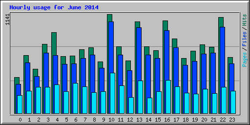 Hourly usage for June 2014