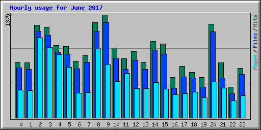 Hourly usage for June 2017